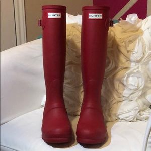 Red Hunter Rain Boots-Size 6